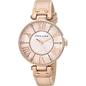 Đồng hồ nữ Đồng hồ nữ Anne Klein Women's 10/9918RGLP Rose Gold-Tone Watch with Leather Band