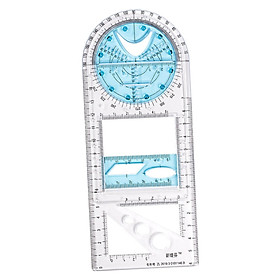 Learning Stationery Transparent  Portable Drawing Ruler for School Castle