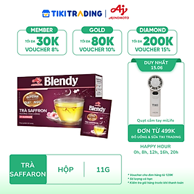Blendy Trà Saffron hương Hoa hồng 11g/Gói (1 Hộp 8 Gói)