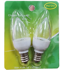 Bóng đèn led trái ớt, bóng cà na led đỏ, vàng, trắng Phú Quý (bộ 2 bóng)