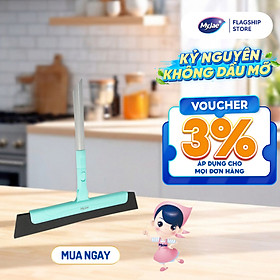 Cây Gạt Nước EVA Đa Năng MyJae Xoay 180 Độ, Chổi Quét Nhà Chống Dính Có Thể Thu Gọn