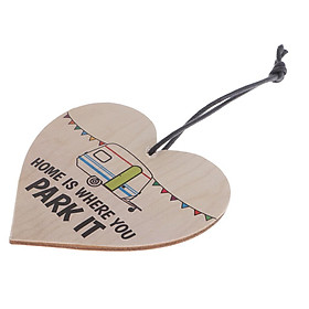 Home is Where You Pack It Wooden Heart Hanging Gift Plaque Bottle Wine Tags - intl