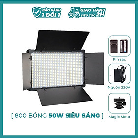 Mua Đèn studio LED U800+ Hỗ trợ studio chụp ảnh  quay phim  livestream - Kèm chân đèn 2m1- Có sẵn 2 viên pin