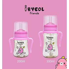 Bình ống hút tập uống cho bé IBYEOL Friends PPSU chính hãng Hàn Quốc 200ml/300ml