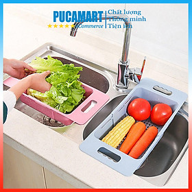 Mua Rổ Gác Bồn Rửa Chén Bát Thu Gọn Điều Chỉnh Độ Dài Tiện Lợi - PucaMart