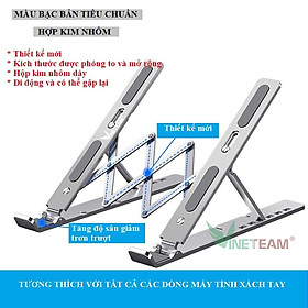 Mua Giá đỡ laptop  bằng hợp kim nhôm mỏng nhẹ có thể điều chỉnh gấp gọn cho Ipad tablet macbook -dc4633