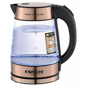 Bình ấm siêu tốc 1.8L, 2000W Thủy tinh Korichi KRC5183 - Hàng chính hãng - Mãu ngẫu nhiên