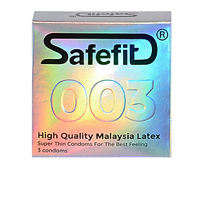 Bao cao su SafeFit siêu mỏng 003 hộp 3 cái