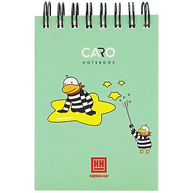 Sổ Lò Xo Oringa A7 Kẻ Ô Vuông 200 Trang 70gsm - Hồng Hà 4173 - Màu Xanh Lá