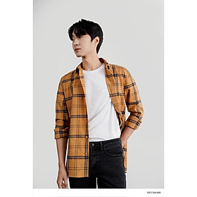 ÁO SƠ MI CARO NAM FITTED màu VÀNG 10F21SHL009 - LASTORE MENSWEAR