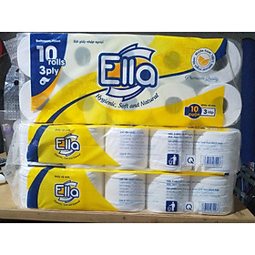 COMBO 3 LỐC GVS ELLA 10 CUỘN 3 LỚP VÀNG