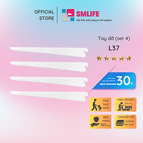 Mua Bộ 4 Tay Đỡ Kệ Ray Tường Con Thuyền SMLIFE Railshelf L37 - Phụ Kiện Thành Phần Để Lắp Hệ Kệ Ray Tường Railshelf