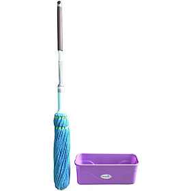 Mua Combo cây lau trợ lực cao cấp Homeeasy HO-01 + Xô đựng nước lau nhà 45cm (giao màu ngẫu nhiên)