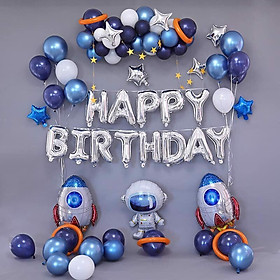 Bộ bong bóng sinh nhật phi hành gia set balloon spaceship theme PHG12