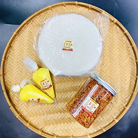 Mua Combo Bánh Tráng Phơi Sương 500g - 250g Muối Tôm Hành Tỏi - 200g Bơ Trứng Vàng