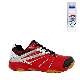 Giày cầu lông Promax 19001 màu đỏ - Tặng bình làm sạch giày cao cấp