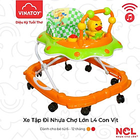 Xe Tập Đi Trẻ Em Nhựa Chợ Lớn L4 Con Vịt  Dành Cho Bé Từ 6 đến 12 Tháng - M1628B-XTĐ