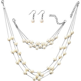 Pearl Jewellery Suit Jewellery Suit Elegant Bracelet Accessories Ornaments