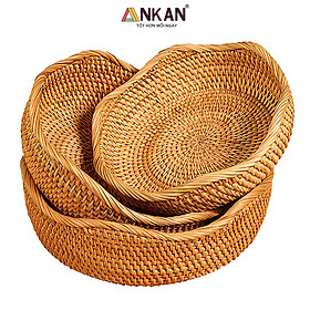 Rổ Đựng Trái Cây, Đồ Khô Chất Liệu Mây Tre Đan Thủ Công, Giỏ Đựng Đồ Decor Nhà Ăn, Phòng Khách