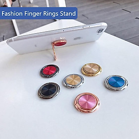 Fashion Metal Finger Rings Phone Stand Holder For Handphone Cellphone iPhone Samsung OPPO VIVO Xiaomi Huawei 3M sticker