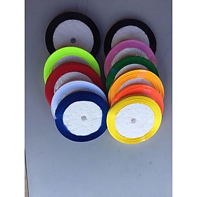 Combo 10 cuộn ruy băng lụa loại 0.5cm 10 màu khách nhau