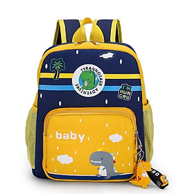Balo Cho Bé 1-5 Tuổi, Cho Bé Đi Mẫu Giáo Hình Khủng Long, Kèm Móc Khóa (32x27cm)