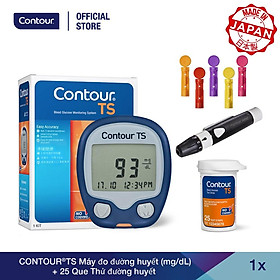 CONTOURTS Máy đo đường huyết mg dL + 25 Que Thử đường huyết