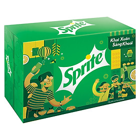 Thùng 24 Lon Nước Giải Khát Có Gas Sprite 320ml x 24