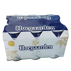 Lốc 6 lon bia Hoegaarden White (330ml/lon)