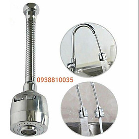 Mua Đầu vòi tăng áp lực nước ống lò xo Inox xoay 360 độ