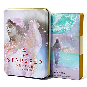 [Mạ Cạnh] Bộ Bài Starseed Oracle Hộp Thiếc Mạ Cạnh Vàng 53 Lá