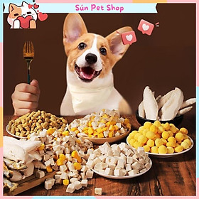 [500gr] Thức ăn sấy khô cho chó mèo (Túi thức ăn đông khô hỗn hợp cho thú cưng)