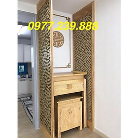 Mua bộ bàn thờ sen gỗ sồi 100%