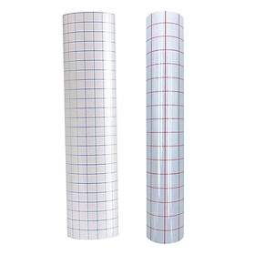 Vinyl Transfer Paper with Blue/Red Alignment Grid 12in x 5ft for Decals Car