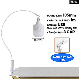 Bóng Đèn Led Tích Điện Kèm Giá Treo Nhiều Chiều Cao Chất Liệu Nhựa Tặng Dây Sạc DZ-150