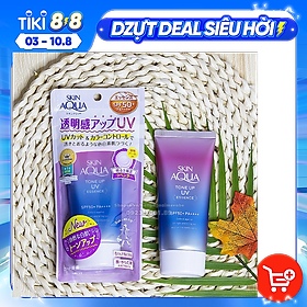 Tinh chất chống nắng nâng tông Skin Aqua Tone up Lavender cho da tối màu & da vàng Sunplay Skin Aqua Tone Up UV Essence Lavender SPF 50+ PA++++ 50g