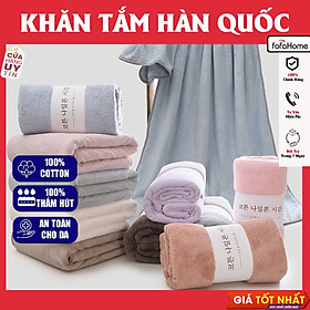 Mua Khăn Tắm Xuất Hàn Quốc Cao Cấp  Size Lớn 70x140cm - Siêu Mềm Mịn  Siêu Bền Giao Màu Ngẫu Nhiên