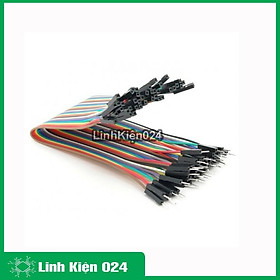 Mua Tệp 10 Sợi Dây Nối 40P 7 Màu Dài 30Cm (2 Đầu Đực Cái )