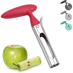 Corer, Có tay cầm bằng abs, Lưỡi dao cấp thực phẩm có răng sắc bén bằng thép không gỉ, màu đỏ