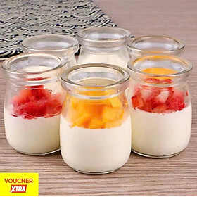 [KoSuyTu] Combo 12 Hũ Đựng Sữa Chua/Sinh Tố - Thủy Tinh 250ml/Hũ - Nắp Nhựa PE Chất Liệu An Toàn Dung Tích Tiện Lợi