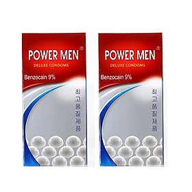 Combo 2 Hộp Bcs Power Men Chống Xuất Tinh Sớm Ngọc Trai Deluxe Condoms - Hàng Chính Hãng - Che Tên Sản Phẩm