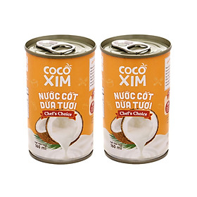 Combo 2 lon nước cốt dừa tươi từ trái dừa nguyên chất 100% Chef's Choice CB2.CDT03TI COCOXIM 