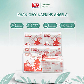 Giấy ăn Angela 100% bột giấy 60 tờ (31x31cm) lụa mềm siêu dai