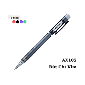 Bút Chì Kim Pentel Fiesta AX105 (0.5mm) và AX107 (0.7mm) | Thiết Kế Thân Trong Đẹp Mắt | Trang Bị Đầu tẩy | 4 Màu Vỏ