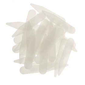 2-3pack 200 Pieces Plastic White Collar Stays Bones Stiffeners Beige 5x1cm