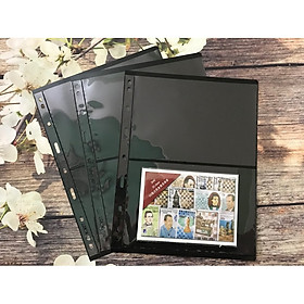 Combo 5 Phơi Đựng Tem Tiền Có  2 Ngăn Đen Bền Chắc CB5PTT2N