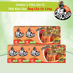 Combo 5 Hộp Viên Gia Vị Thịt Kho Tàu Gold Ông Chà Và 126g (Simmered Pork Seasoning Cubes)