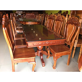 Mua Bộ bàn ăn căm xe mặt gõ 6 ghế bàn vuông