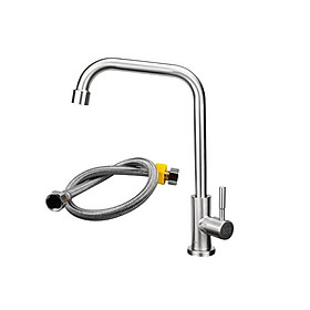 Mua Vòi rửa chén lạnh inox 304 cao cấp -TẶNG KÈM DÂY NỐI