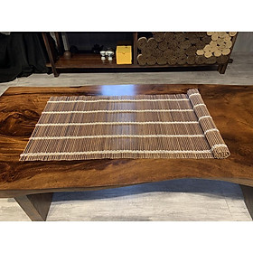 Mua Chiếu tre trải bàn trà  sử dụng tre đã tẩm sấy màu sắc tự nhiên  trang trí độc đáo